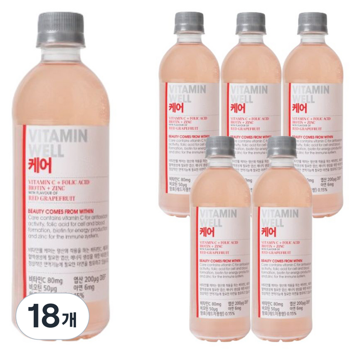 비타민웰 케어 자몽맛 비타민음료, 18개, 500ml