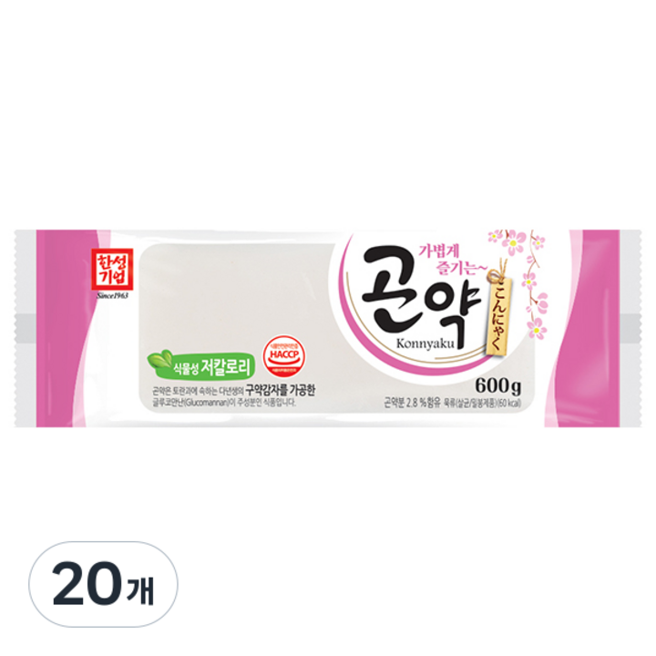 한성기업 가볍게 즐기는 곤약, 600g, 20개