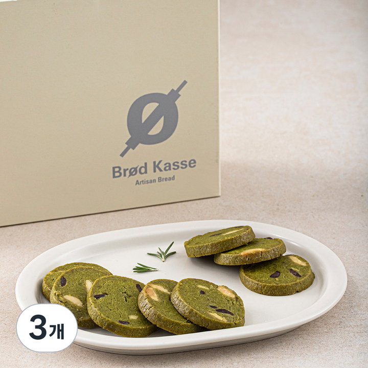 브로드카세 사브레 더블 초코 녹차쿠키, 180g, 1개입, 3개