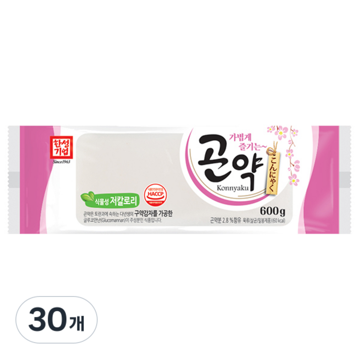 한성기업 가볍게 즐기는 곤약, 600g, 30개