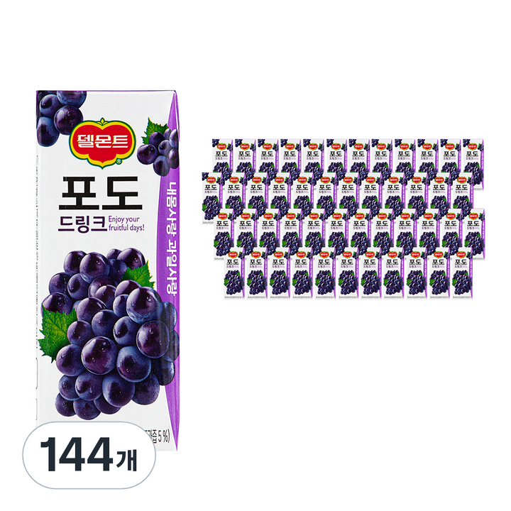델몬트 드링크 포도, 190ml, 144개