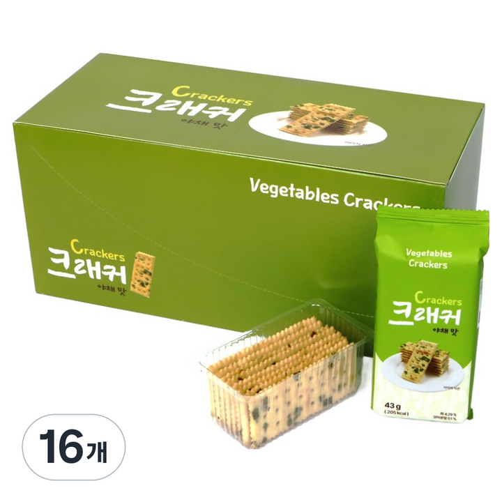크래커 야채맛 12p, 516g, 16개