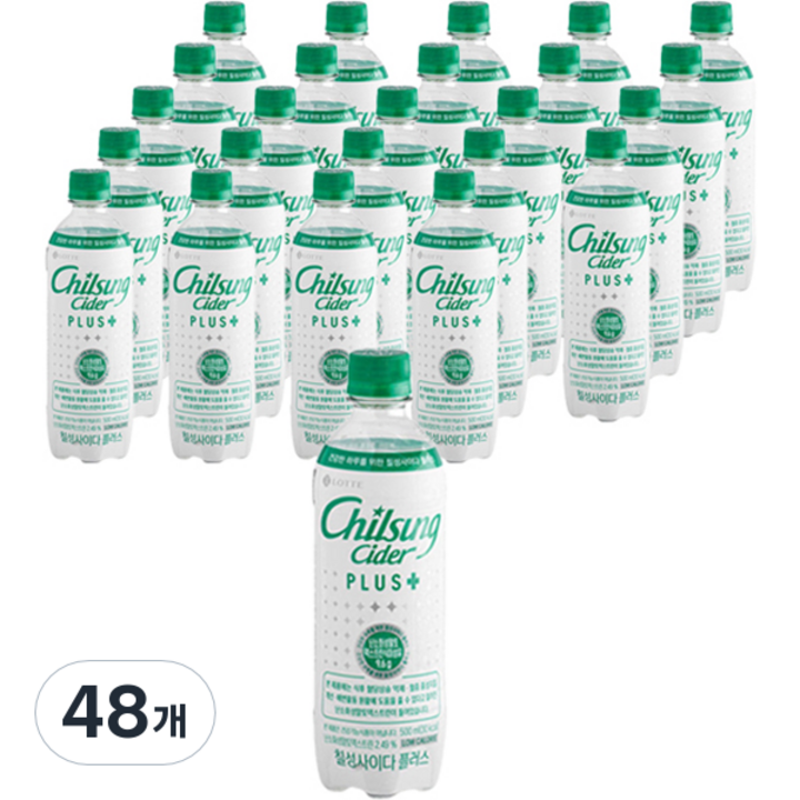 칠성사이다 플러스, 500ml, 48개