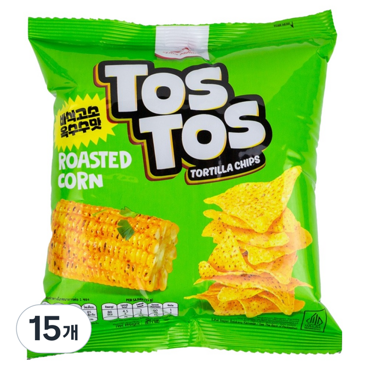 토스토스 로스티드 콘 토르티야 칩스, 20g, 15개