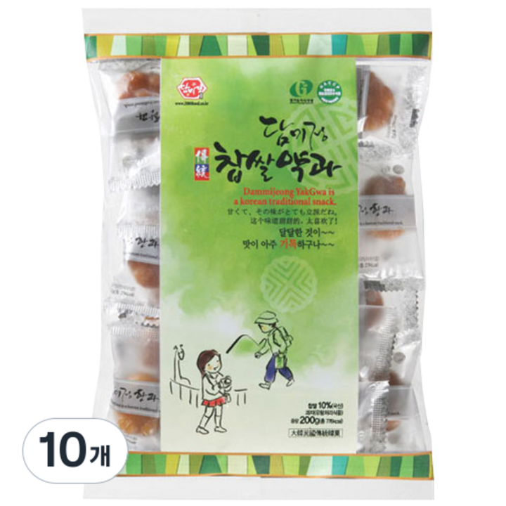담미정 미니찹쌀약과, 200g, 10개
