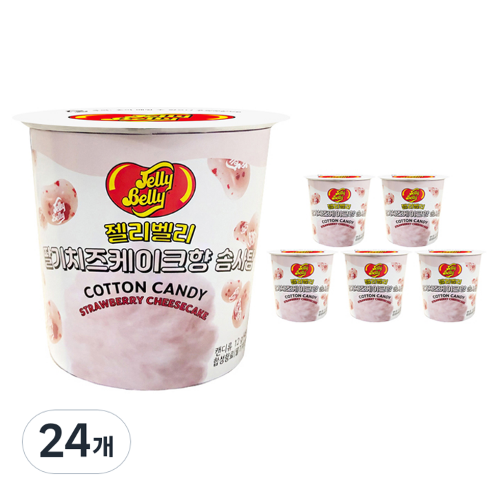 젤리벨리 딸기 치즈케이크향 솜사탕, 12g, 24개
