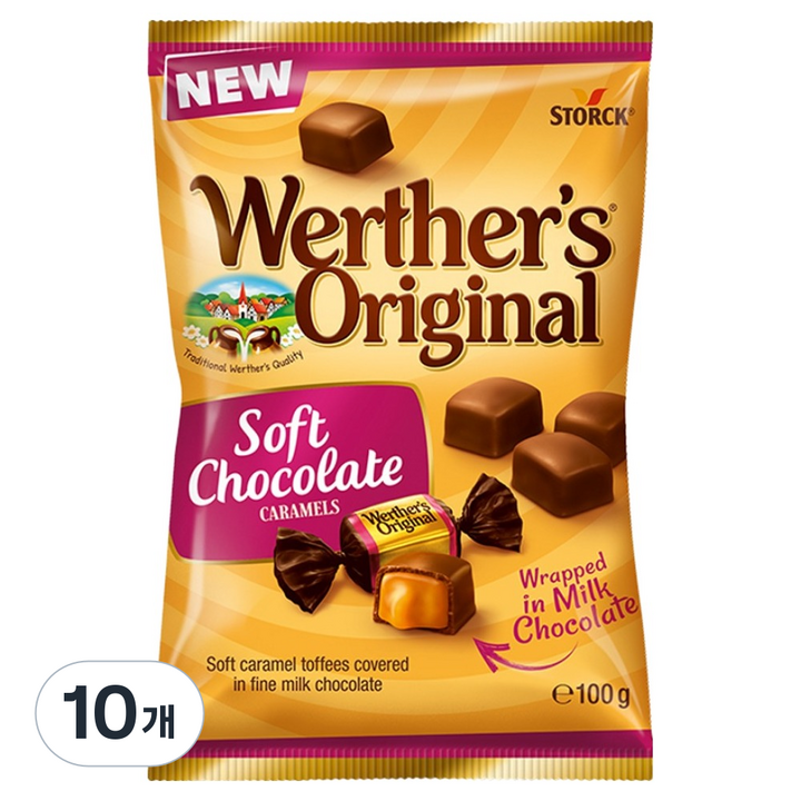 웨더스오리지날 소프트 초콜릿 카라멜, 100g, 10개