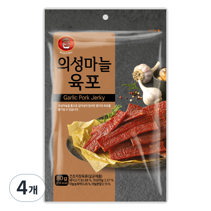 코주부 의성마늘 육포, 80g, 4개