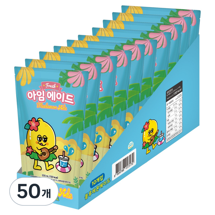 아임에이드 블루레몬 에이드, 50개, 230ml