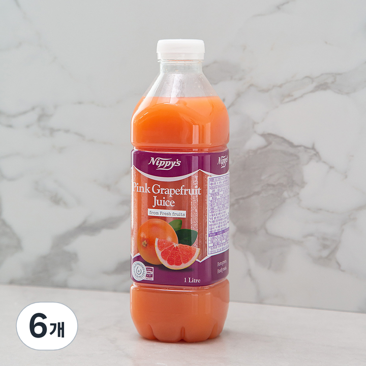 니피 핑크 자몽 주스, 1L, 6개