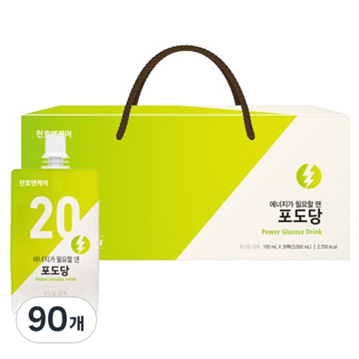 천호엔케어 에너지 충전 포도당 음료, 100ml, 90개