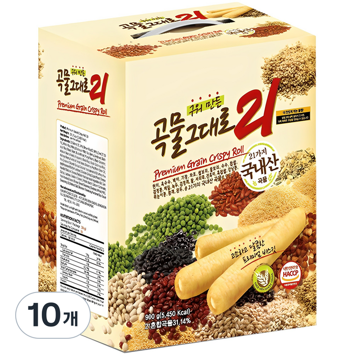 곡물그대로21 크리스피롤, 900g, 10개