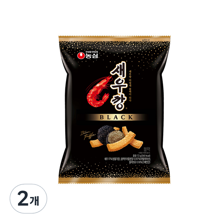 새우깡 블랙, 72g, 2개