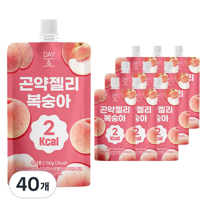 데이앤 2칼로리 곤약젤리 복숭아, 150g, 40개