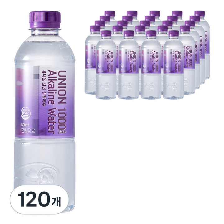 유니온천년알카리수, 500ml, 120개