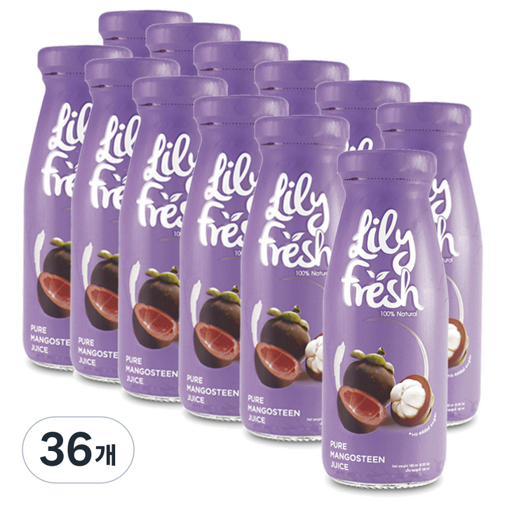 릴리프레쉬 퓨어 망고스틴 주스, 180ml, 36개
