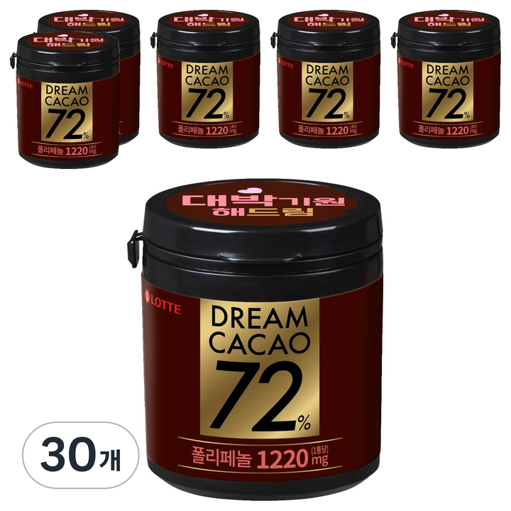 롯데웰푸드 드림카카오 72%, 86g, 30개