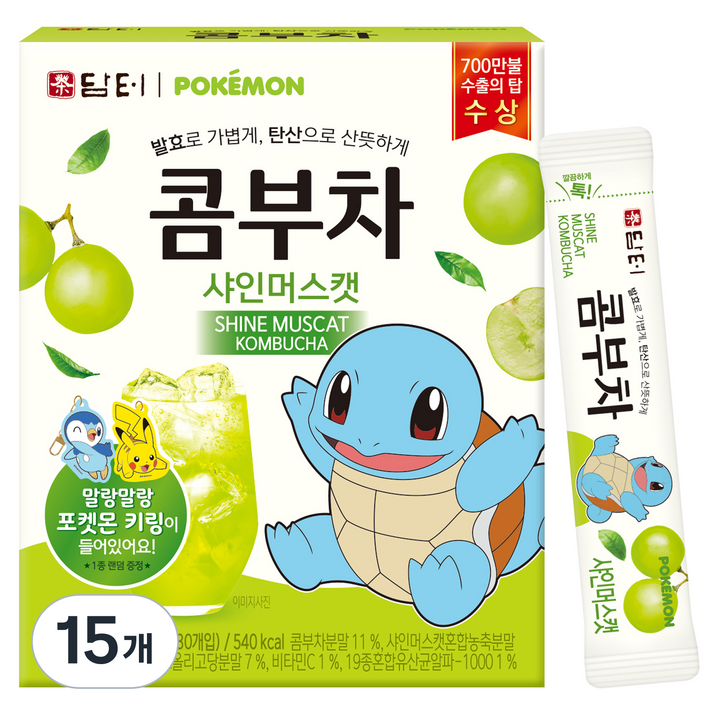 담터 포켓몬 콤부차 샤인머스캣, 5g, 30개입, 15개
