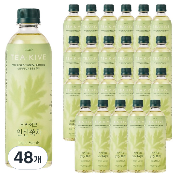 클룹 티카이브 국산 인진쑥차, 48개, 500ml