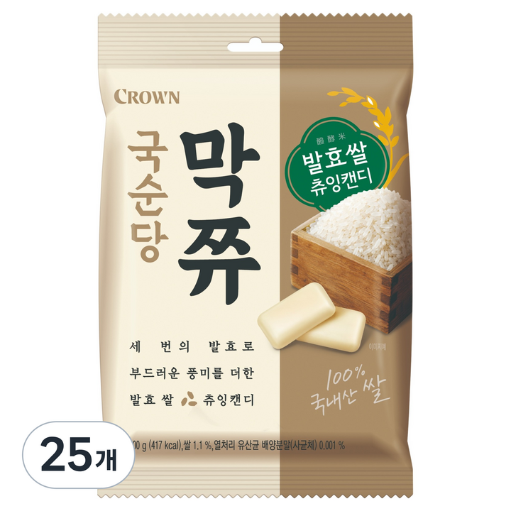 막쮸 츄잉캔디, 100g, 25개