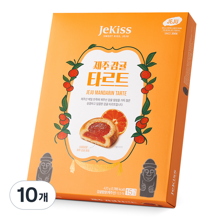 제키스 제주 감귤 타르트, 420g, 10개