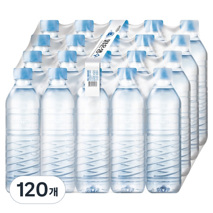 팔도맑은샘 맑은샘수 무라벨, 120개, 500ml