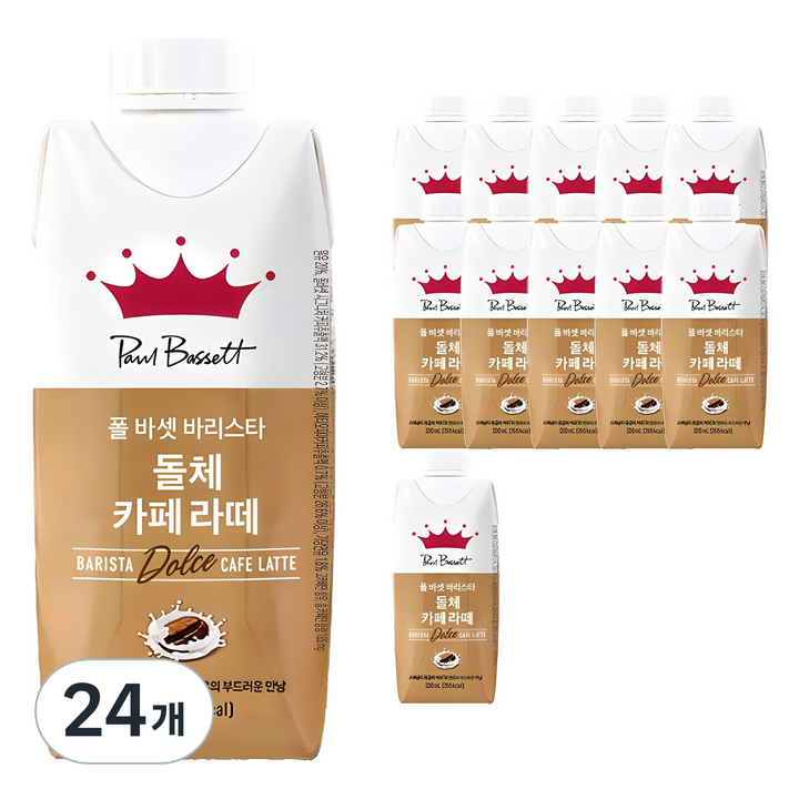 폴바셋 바리스타 돌체 카페 라떼, 330ml, 24개