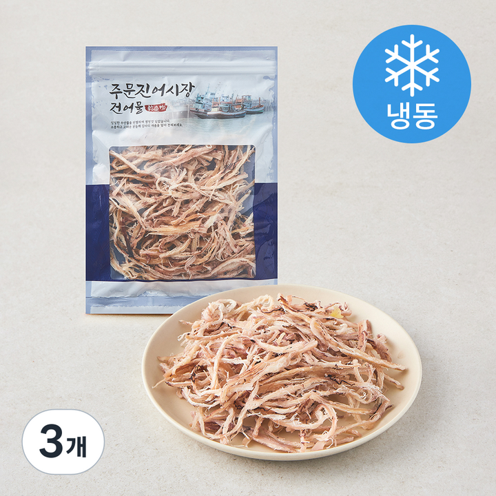 현복식품 주문진어시장 건어물 국산 참진미 오징어 (냉동), 3개, 100g