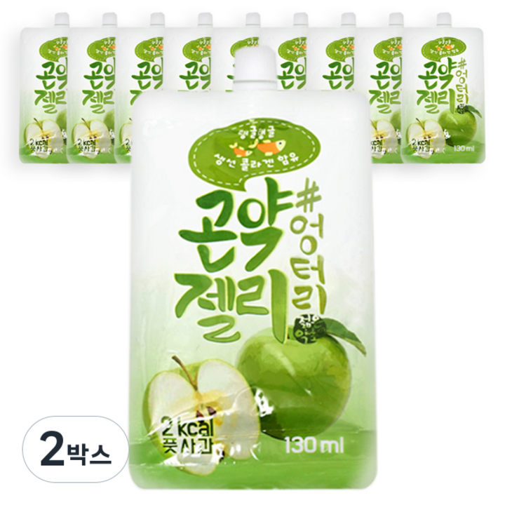젊은약초 엉터리 곤약젤리 풋사과, 130ml, 2박스