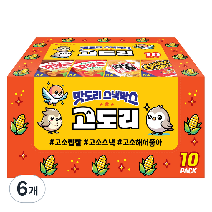 맛도리 스낵박스 고도리 10봉 666g, 6개