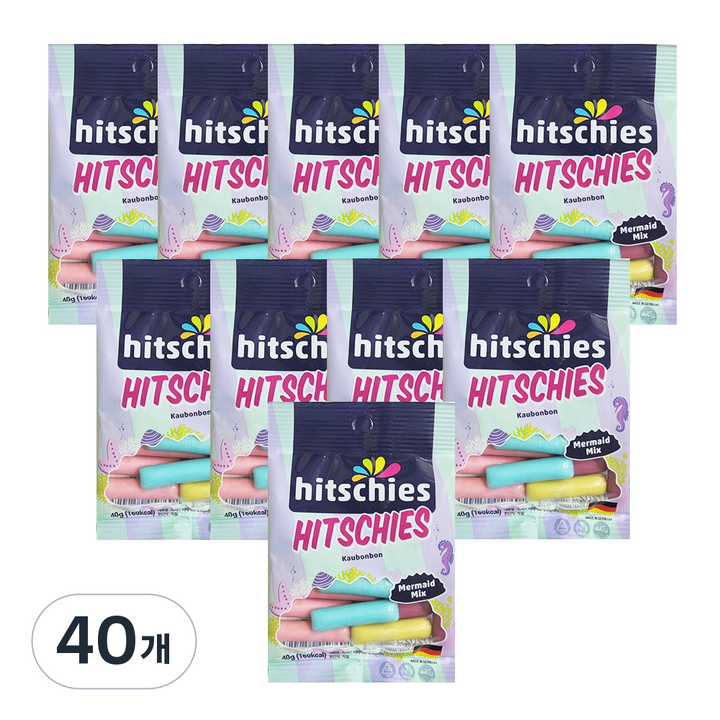 히츨러 히치스 머메이드 수수깡젤리, 40g, 40개