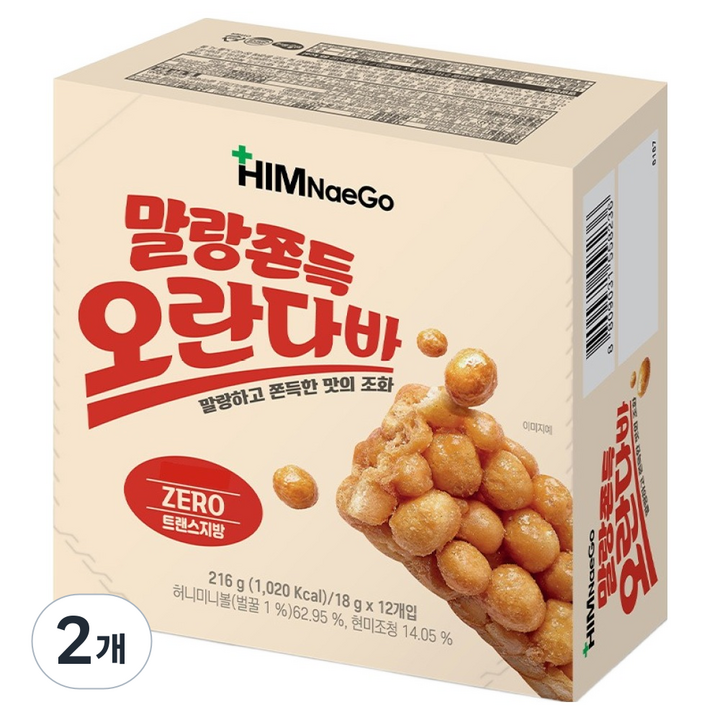 힘내고 말랑 쫀득 오란다바, 216g, 2개