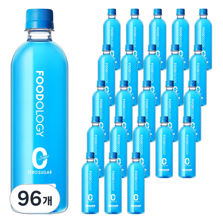 푸드올로지 터보 붐 워터 제로 슈가 음료, 500ml, 96개