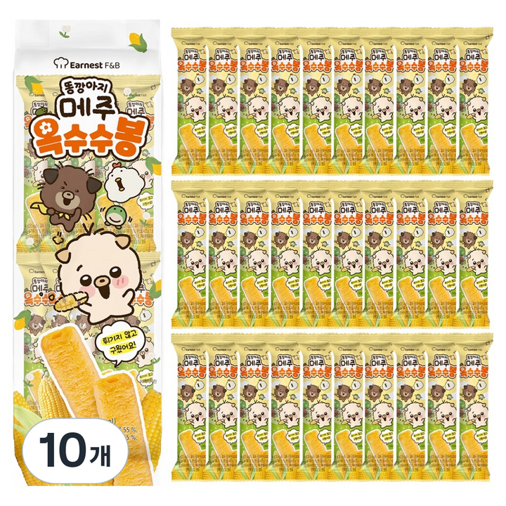 어니스트에프엔비 똥깡아지 메주 옥수수봉 30p, 120g, 10개