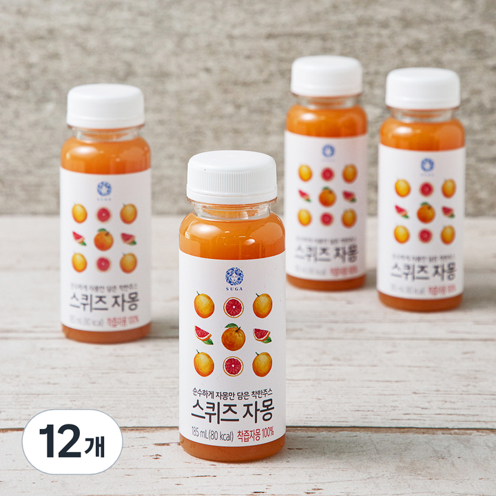 수가 스퀴즈 자몽, 185ml, 12개
