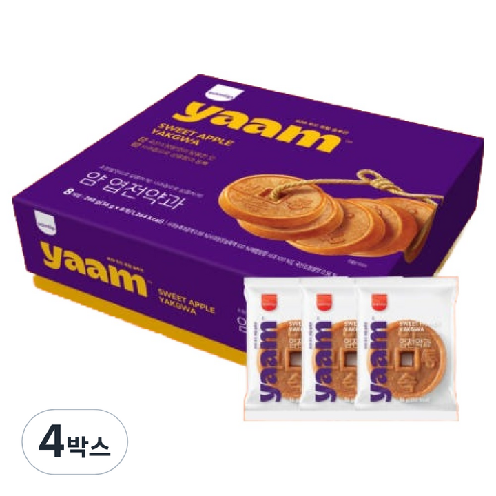 얌 삼립 엽전약과, 288g, 4박스