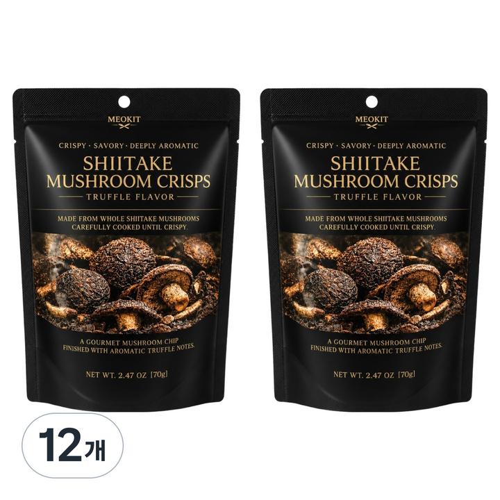 먹잇 트러플 표고버섯 과자, 12개, 70g