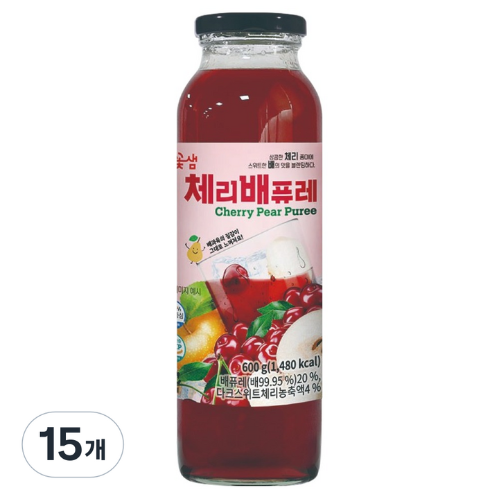 꽃샘 체리 배퓨레, 600g, 15개