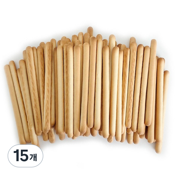 쿠킹스토리 미니 롱스틱 과자 11cm, 240g, 15개