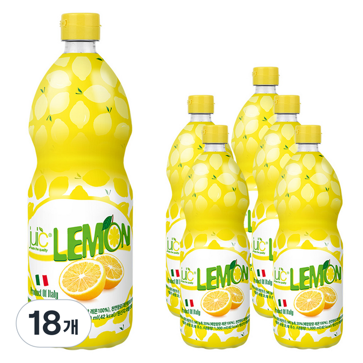 juic 레몬주스, 1L, 18개