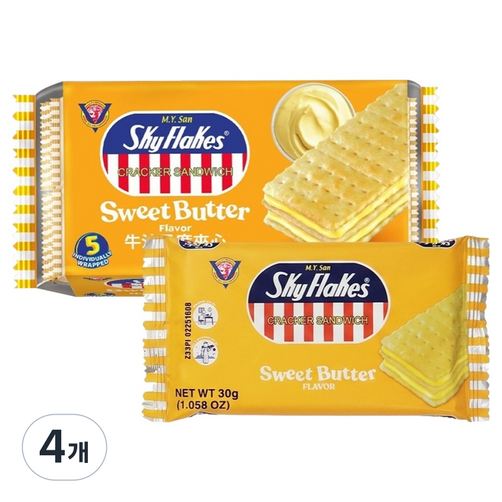 스카이플레이크 크래커 샌드 버터향, 150g, 4개