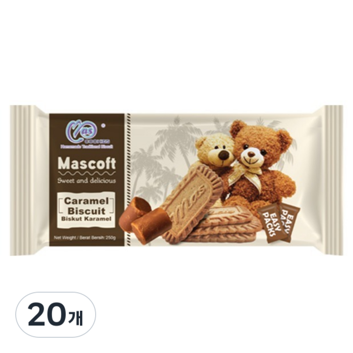 마스쿠키 카라멜향 비스킷, 20개, 250g