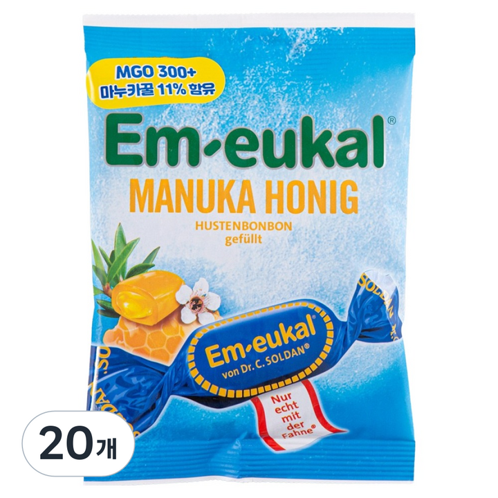 엠오이칼 마누카 꿀 목캔디, 75g, 20개