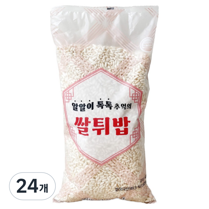 경성미가 알알이 톡톡 추억의 쌀튀밥, 400g, 24개