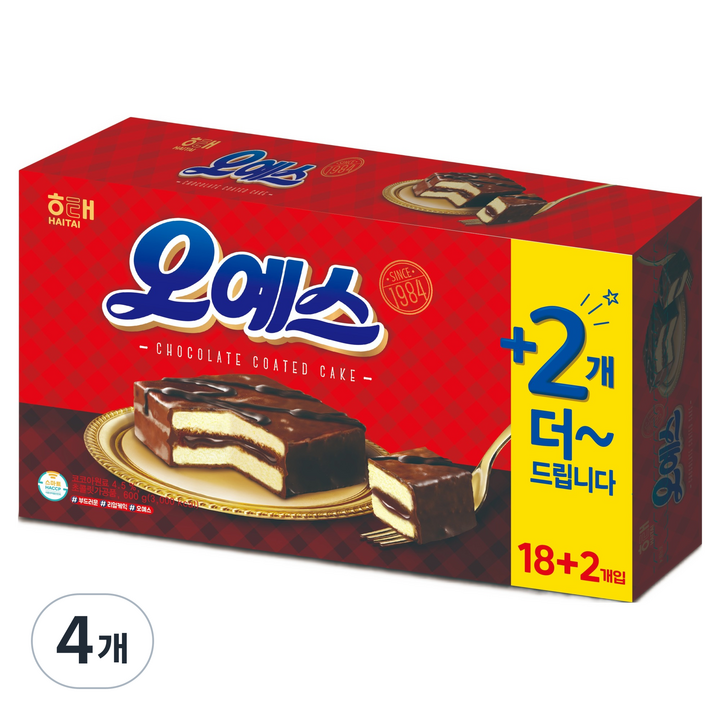 해태제과 오예스 20p, 600g, 4개
