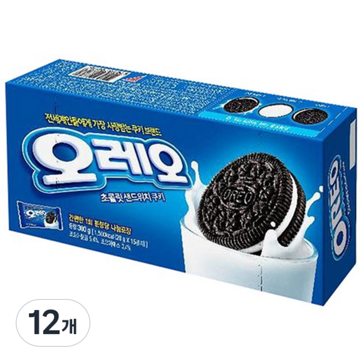 동서 오레오 화이트 샌드위치 쿠키, 300g, 12개