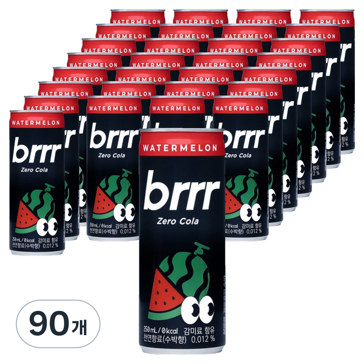 부르르 일화 제로콜라 수박, 250ml, 90개