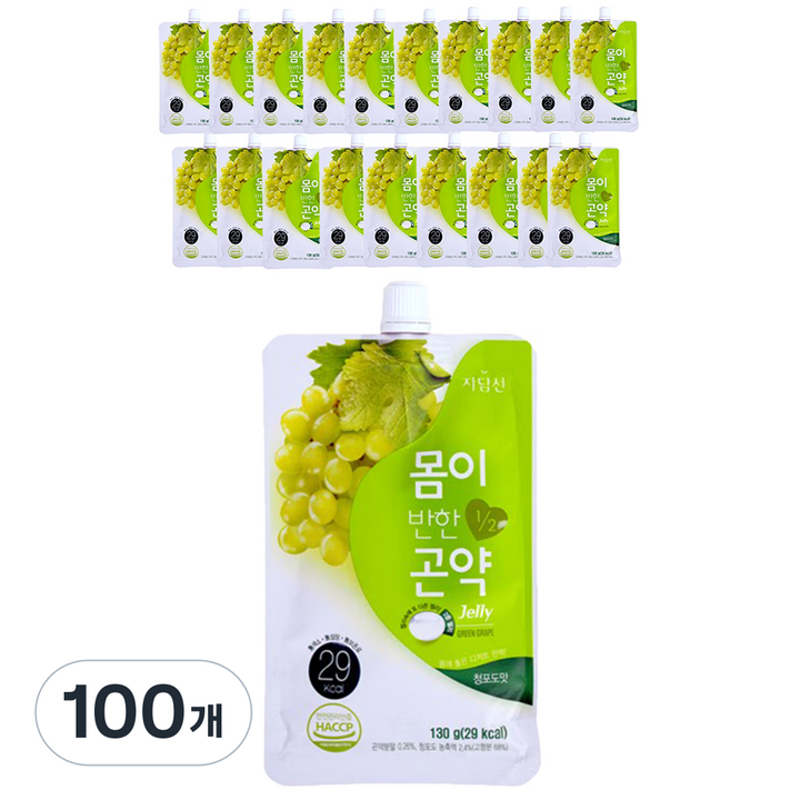 자담선 몸이반한 곤약젤리 청포도맛, 130ml, 100개