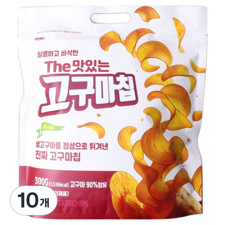 더맛있는 고구마칩, 300g, 10개