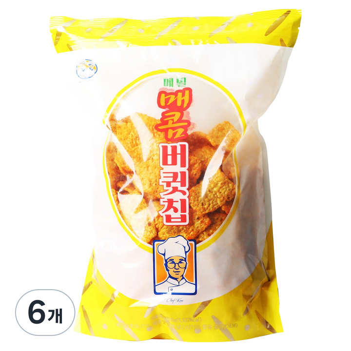 버큇칩 매콤한맛, 280g, 6개